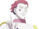 hisoka morou hunter hxh cheveux rouge yeux jaune clown isaac netero fic bloop