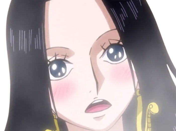 Sticker boa hancock one piece cheveux noir yeux bleu boucles oreille serpent fic bloop par Bl0op