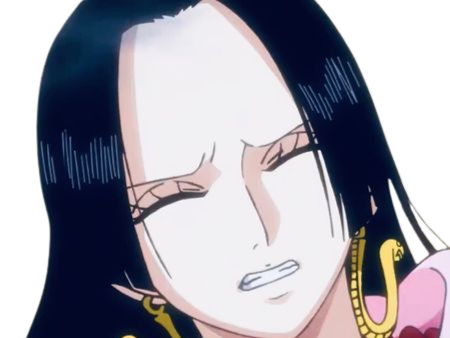 Sticker boa hancock one piece cheveux noir yeux bleu boucles oreille serpent fic bloop par Bl0op