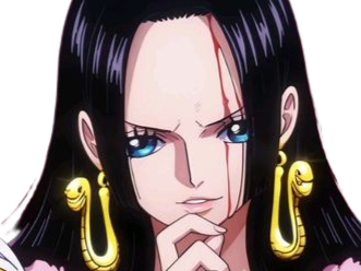 Sticker boa hancock one piece cheveux noir yeux bleu boucles oreille serpent fic bloop par Bl0op