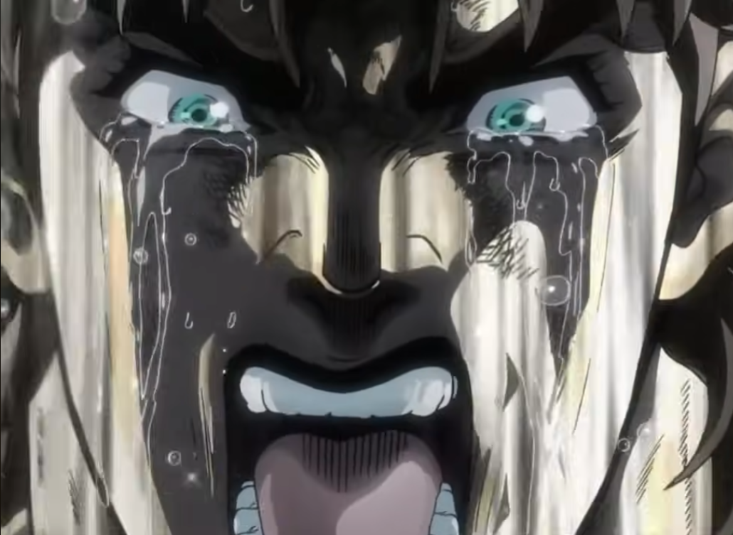 Sticker jojo bizarre adventure joseph joestar ceasar pleure triste par Vikocow