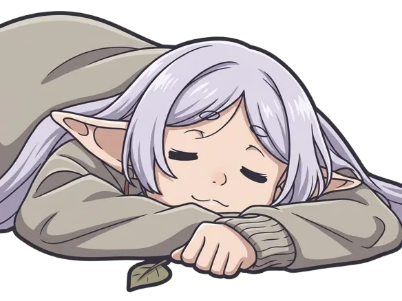 Sticker kikoojap sousou no furiren sourire kj sleep backup by frieren par Crytek
