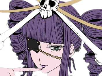Sticker katen kyokotsu bleach cheveux violet yeux vert bandeau frange crane fic bloop par Bl0op