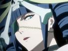 katen kyokotsu bleach cheveux violet yeux vert bandeau frange crane fic bloop