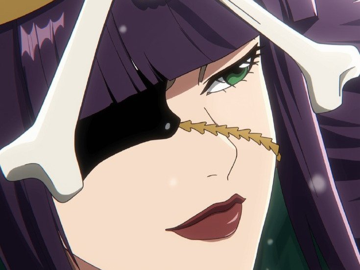 Sticker katen kyokotsu bleach cheveux violet yeux vert bandeau frange crane fic bloop par Bl0op