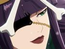 katen kyokotsu bleach cheveux violet yeux vert bandeau frange crane fic bloop