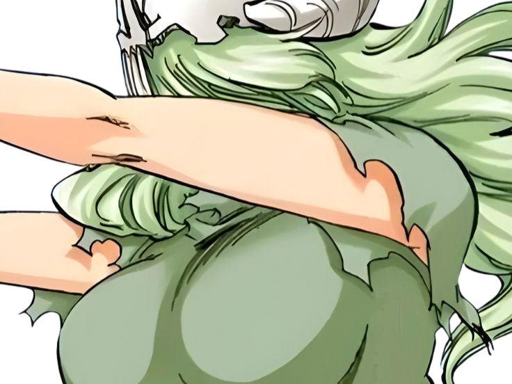 Sticker nelliel tu odelschwanck nell bleach cheveux vert yeux jaune masque arrancar fic bloop par Bl0op