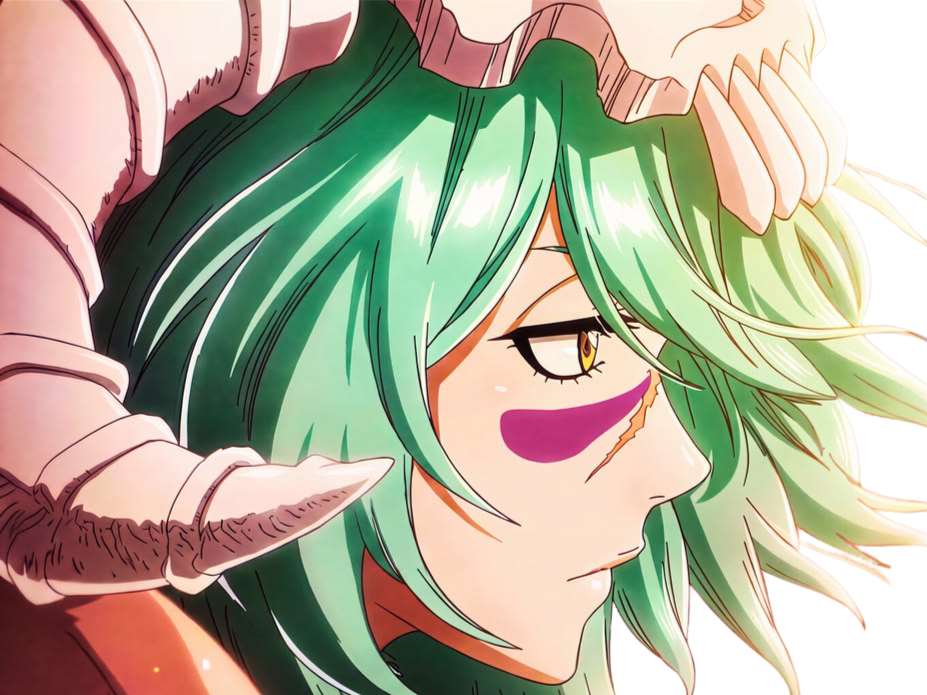 Sticker nelliel tu odelschwanck nell bleach cheveux vert yeux jaune masque arrancar fic bloop par Bl0op