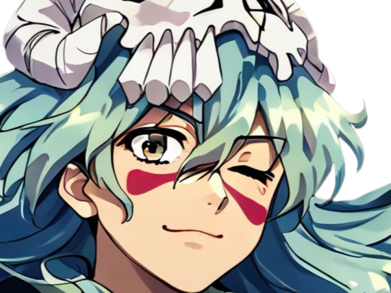 Sticker nelliel tu odelschwanck nell bleach cheveux vert yeux jaune masque arrancar fic bloop par Bl0op