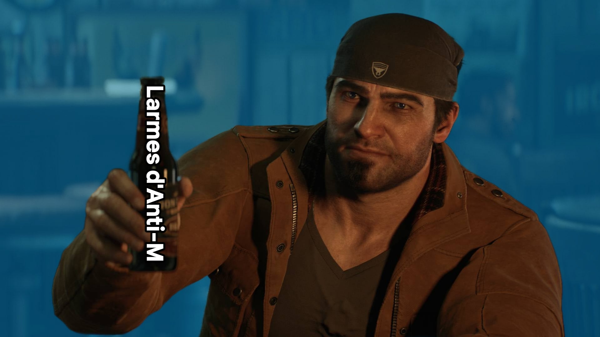 Sticker permy gdc gears gearsofwar marcus fenix playstation xbox microsoft sony ps5 niaise larmes anti m biere par Mike-Permy