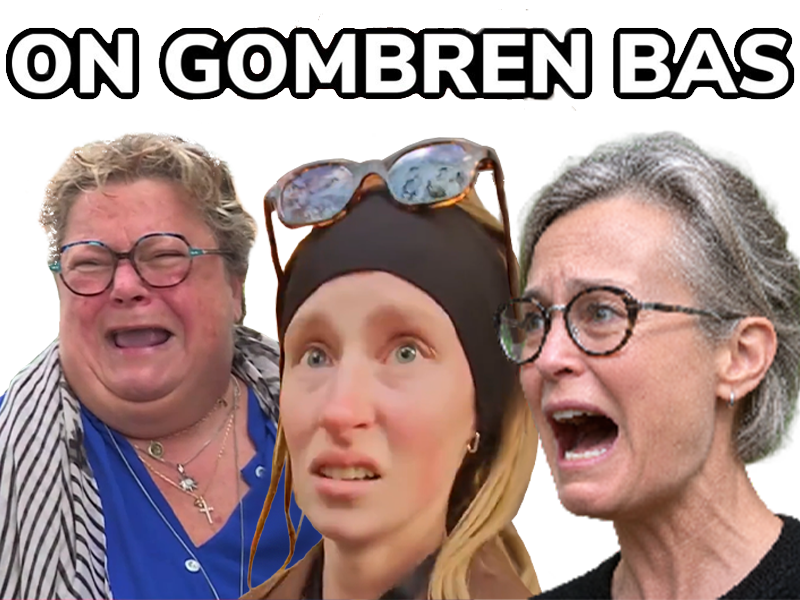 Sticker trio gombren bas gauchiste lfi pleur emeute pillage casse par Madza