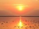lever coucher de soleil etang lac eau beau camargue