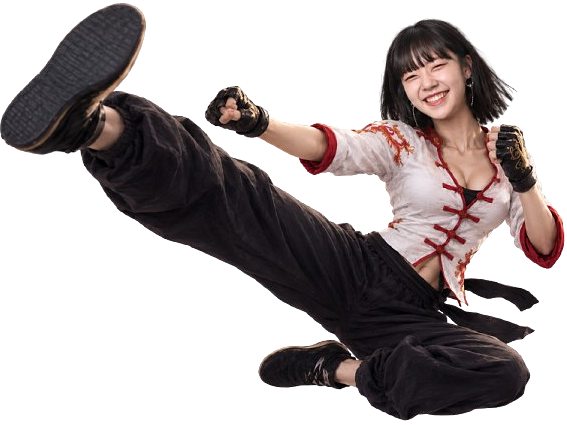 Sticker chae won bin actrice coreenne kick combat rire attaque par Tromperie