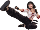 chae won bin actrice coreenne kick combat rire attaque