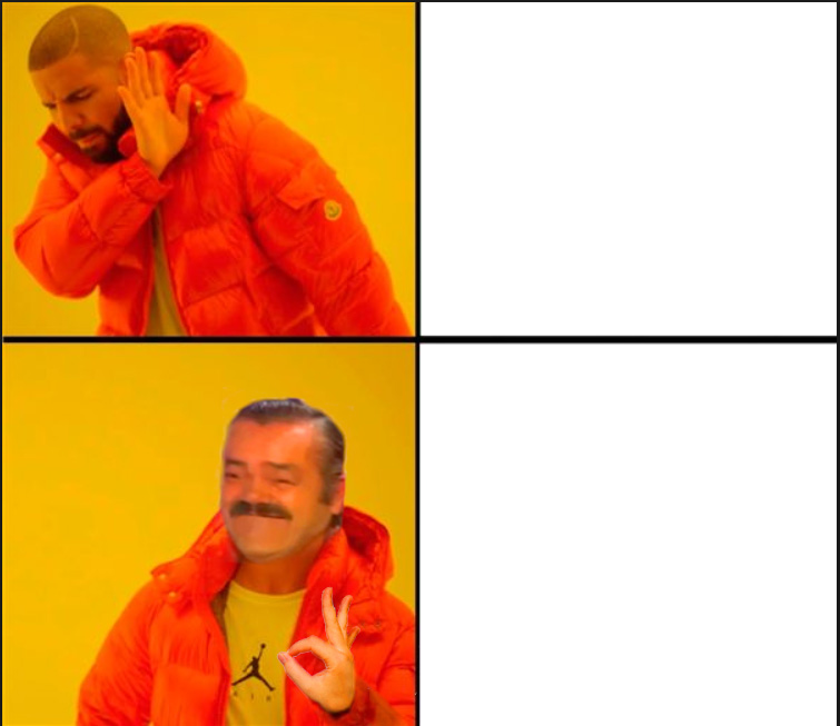 Template template drake risitas non oui prefere meme par OEO