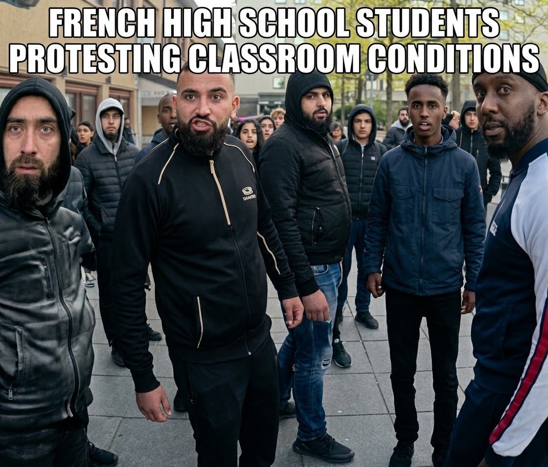 Sticker chance qlf racaille etudiant manifestation lfi arabe cite lycee par Chatsuffit
