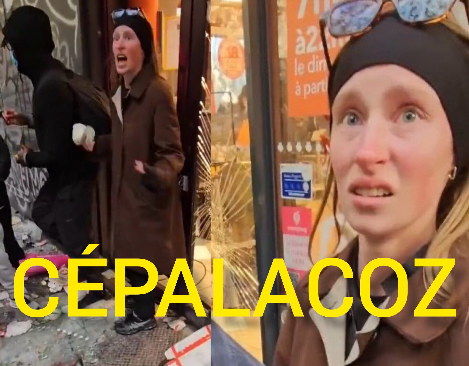 Sticker cepalacoz gauchiste chiale bourgeoise pillage manifestation qlf chance etudiant lycee lfi insoumis femme par Chatsuffit