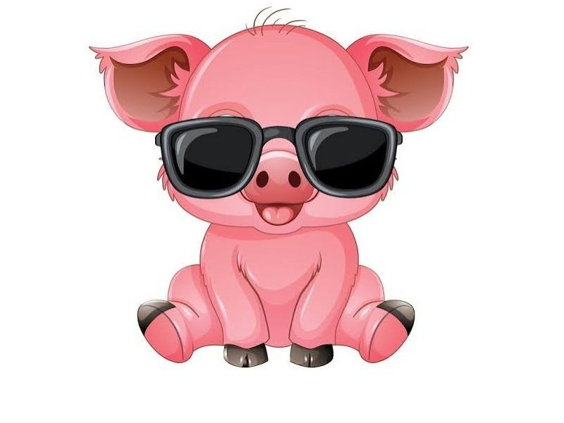 Sticker cochon porc porcinet cochonaille lunettes mignon animal par ProlapsusDeBHL