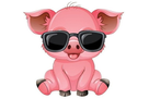 cochon porc porcinet cochonaille lunettes mignon animal