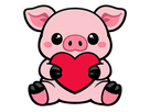cochon porc porcinet cochonaille mignon animal coeur