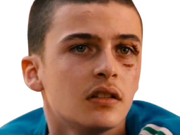 Sticker malik frikah amour ouf acteur clotaire francais enfant adolescent sang jeune rase par PubliusOvidius