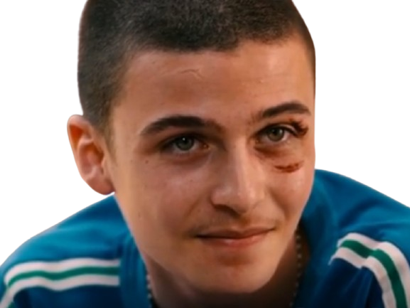 Sticker malik frikah amour ouf acteur clotaire francais enfant adolescent sang jeune rase par PubliusOvidius