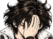 Sticker sutsugua reaction facepalm exasperation desarroi par shemsou-hor
