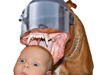 Sticker crs police chien chienchien jouer yveutjouer enfant manifestant doggo policier flic par Griffithx