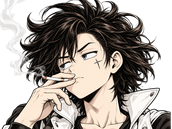 Sticker sutsugua reaction cigarette fumer calme par shemsou-hor