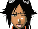 yoruichi shihouin bleach cheveux pourpre violet yeux jaune ambre peau mate desdemone dess fic bloop