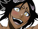 yoruichi shihouin bleach cheveux pourpre violet yeux jaune ambre peau mate desdemone dess fic bloop