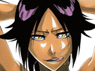 yoruichi shihouin bleach cheveux pourpre violet yeux jaune ambre peau mate desdemone dess fic bloop