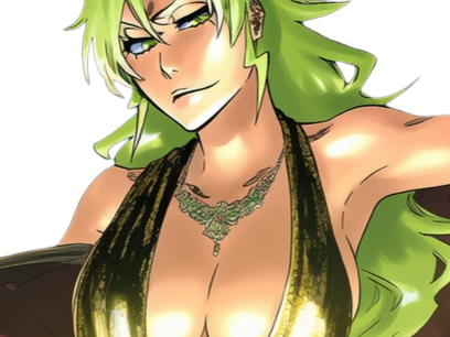 Sticker candice catnipp bleach cheveux yeux vert eclair tonnerre foudre electricite bronte fic bloop par Bl0op