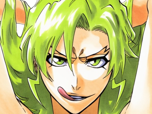 Sticker candice catnipp bleach cheveux yeux vert eclair tonnerre foudre electricite bronte fic bloop par Bl0op