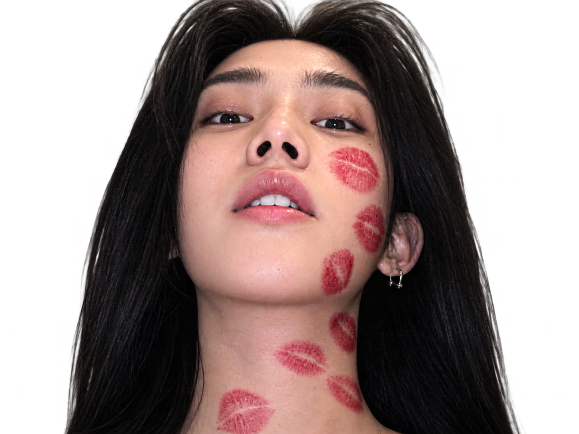 Sticker truong muc dao chinoise badass tatouage shuyao zhang belle levre bisou domination hauteur marque rouge par Tromperie