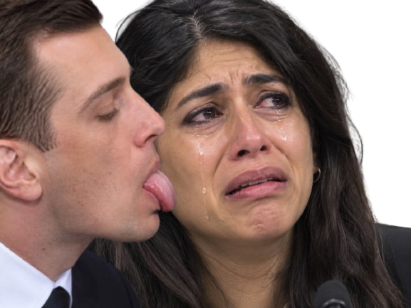 Sticker rima hassan pleure larmes chiale jordan bardella leche gaucho lfi prison lick par ToocoCla