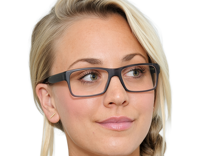 Sticker kaley cuoco actrice productrice executive mannequin americaine femme blonde yeux verts lunettes 2010s par Dark-63