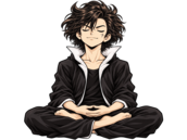 Sticker sutsugua reaction meditation zen bouddha amour paix anime manga illustration kj jvc kikoojap par shemsou-hor
