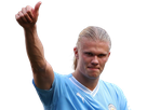 erling haaland haland braut cyborg homme sportif footballeur norvegien anglais blond yeux bleus vingtaine vingtenaire