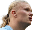 erling haaland haland braut cyborg homme sportif footballeur norvegien anglais blond yeux bleus vingtaine vingtenaire