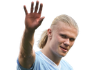 erling haaland haland braut cyborg homme sportif footballeur norvegien anglais blond yeux bleus vingtaine vingtenaire
