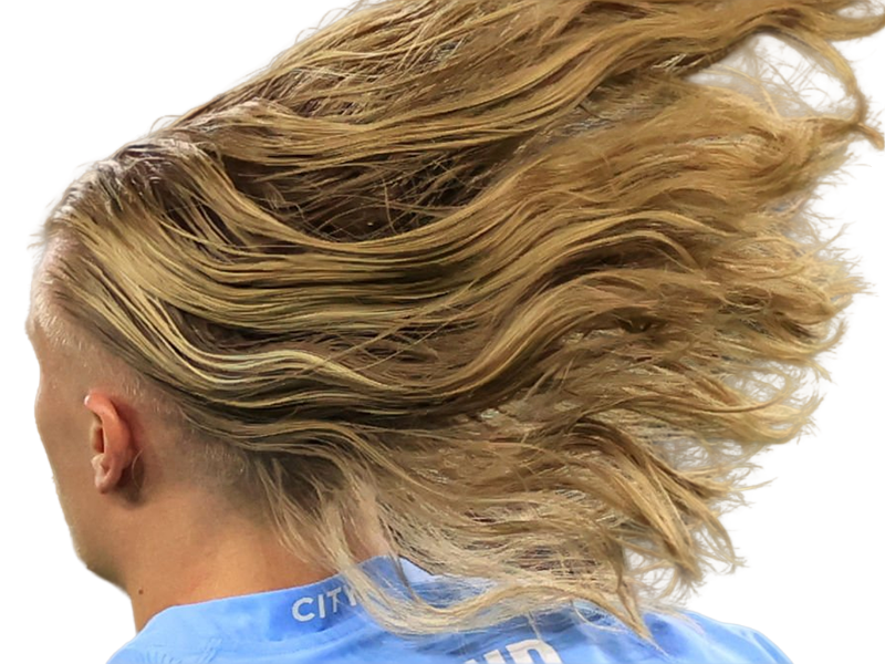 Sticker erling haaland haland braut cyborg homme sportif footballeur norvegien anglais blond yeux bleus vingtaine vingtenaire par Dark-63