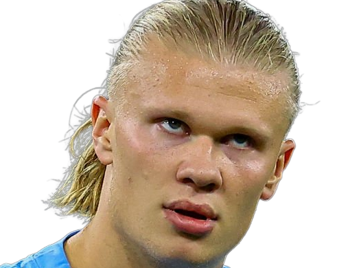 Sticker erling haaland haland braut cyborg homme sportif footballeur norvegien anglais blond yeux bleus vingtaine vingtenaire par Dark-63