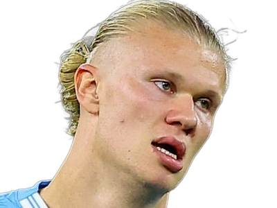 Sticker erling haaland haland braut cyborg homme sportif footballeur norvegien anglais blond yeux bleus vingtaine vingtenaire par Dark-63
