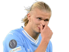 erling haaland haland braut cyborg homme sportif footballeur norvegien anglais blond yeux bleus vingtaine vingtenaire