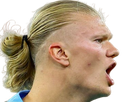 erling haaland haland braut cyborg homme sportif footballeur norvegien anglais blond yeux bleus vingtaine vingtenaire