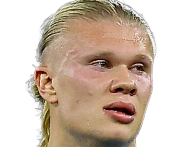 Sticker erling haaland haland braut cyborg homme sportif footballeur norvegien anglais blond yeux bleus vingtaine vingtenaire par Dark-63