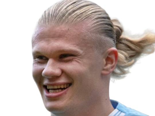 Sticker erling haaland haland braut cyborg homme sportif footballeur norvegien anglais blond yeux bleus vingtaine vingtenaire par Dark-63