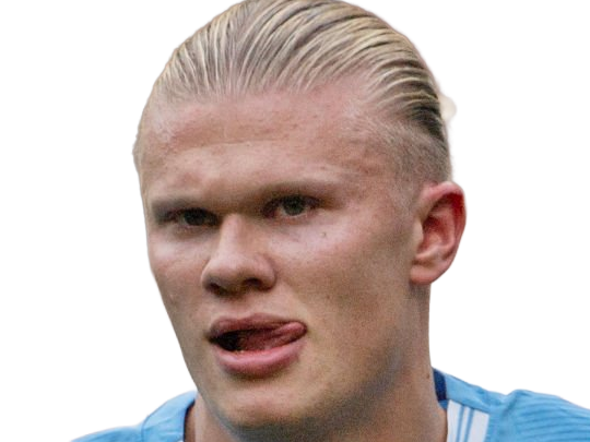 Sticker erling haaland haland braut cyborg homme sportif footballeur norvegien anglais blond yeux bleus vingtaine vingtenaire par Dark-63