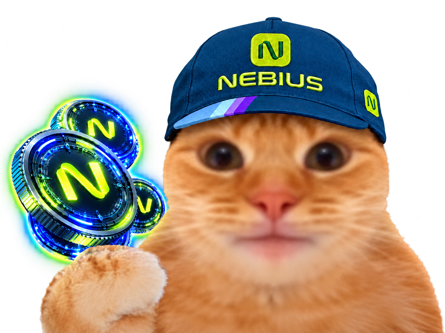 Sticker chat casquette bourse datacenter fiston laverited nebius compute token tokens ai ia par Percevalois